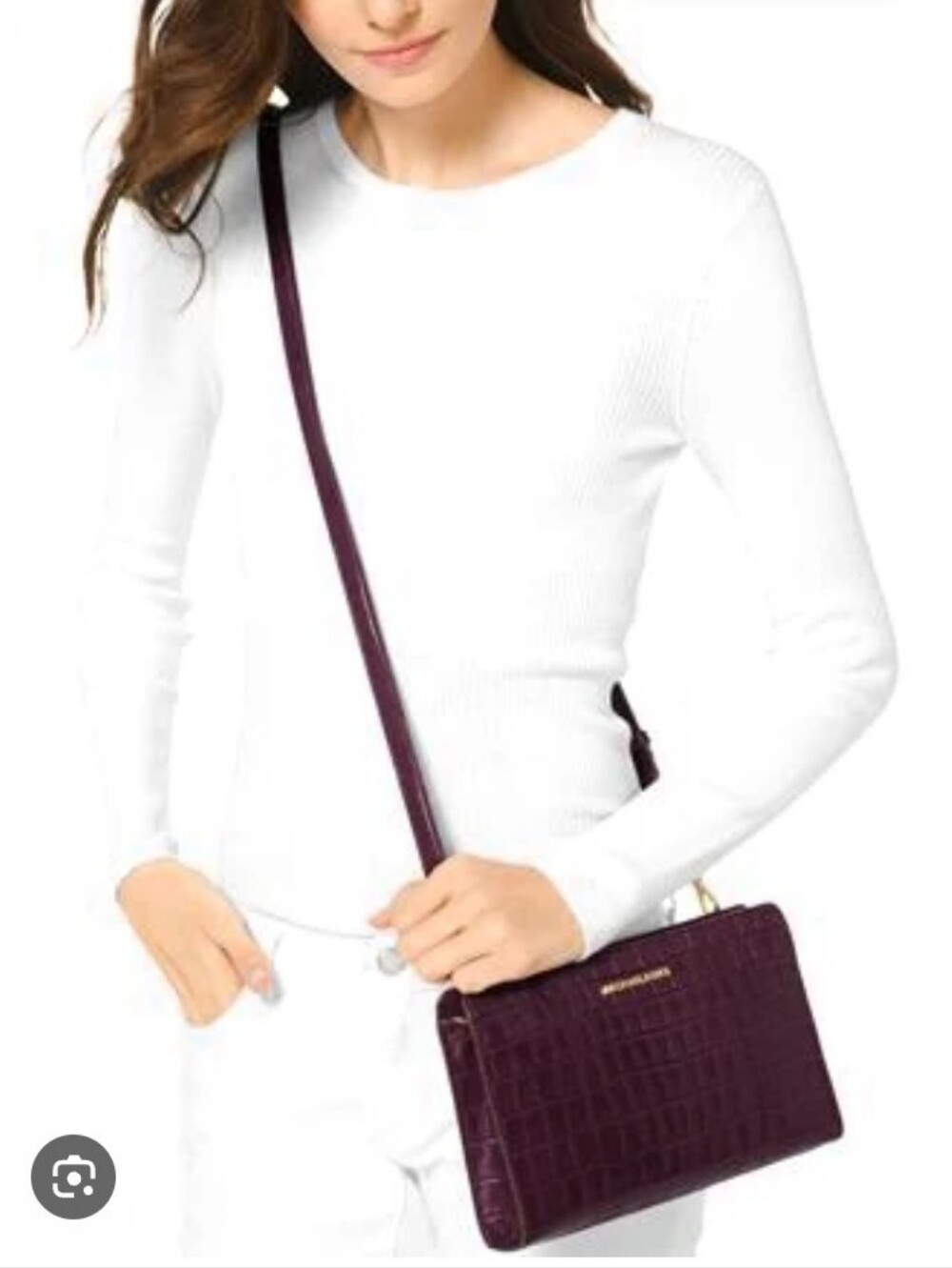 Michael Kors, NWOT, Women's, Crossbody Bag, Color Burgundy, Snap Closure